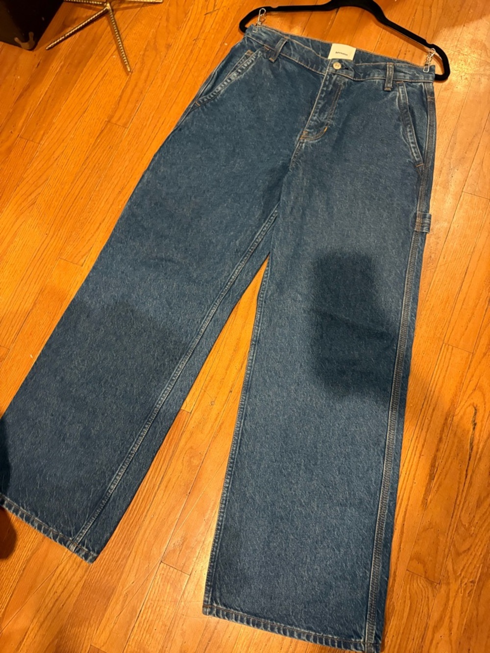 Reformation Diego Mid-Rise Baggy Utility Jeans Medium Wash Trendy - Picture 9 of 14